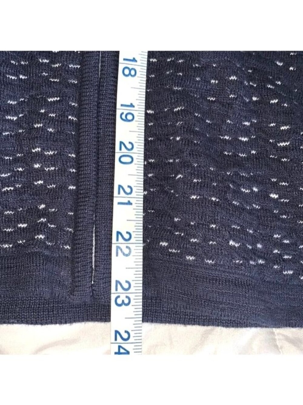 Christopher & Banks Womens Zip-Up Cardigan Sweater Size M Navy - Picture 10 of 10